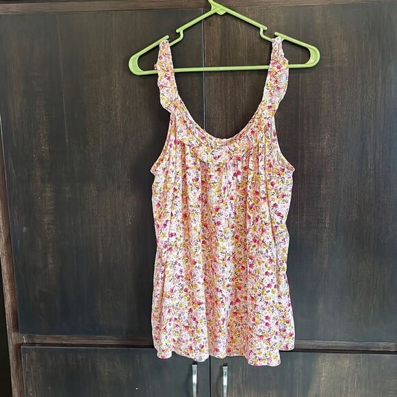 Torrid Washable Crinkle Gauze Ruffle Tie Front Tank 1X - Picture 4 of 7